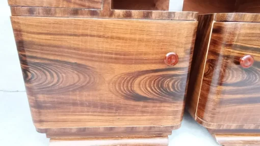 Pamono Art Deco Bedside Tables by Jindrich Halabala for Up Závody, 1940s, Set of 2