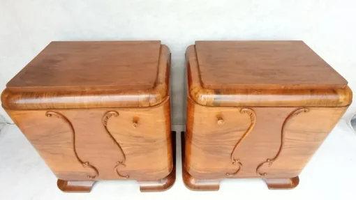 Pamono Art Deco Bedside Tables by Jindrich Halabala for Up Závody, 1930s, Set of 2 Sale