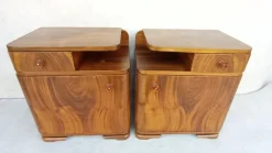 Pamono Art Deco Bedside Tables by Jindrich Halabala for Up Závody, 1940s, Set of 2 Discount