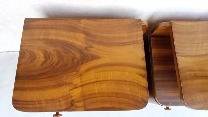 Pamono Art Deco Bedside Tables by Jindrich Halabala for Up Závody, 1940s, Set of 2 Discount