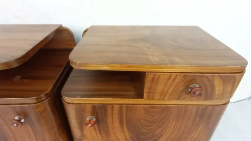 Pamono Art Deco Bedside Tables by Jindrich Halabala for Up Závody, 1940s, Set of 2 Discount