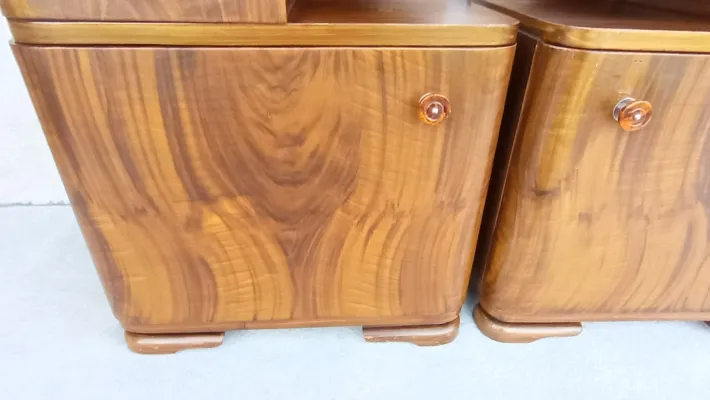 Pamono Art Deco Bedside Tables by Jindrich Halabala for Up Závody, 1940s, Set of 2 Discount