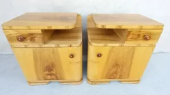 Pamono Art Deco Bedside Tables by Jindřich Halabala for Up Závody, 1950s, Set of 2 Clearance