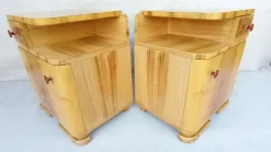 Pamono Art Deco Bedside Tables by Jindřich Halabala for Up Závody, 1950s, Set of 2 Clearance