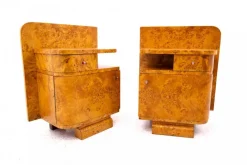 Pamono Art Deco Bedside Tables, Poland, 1930s, Set of 2 New