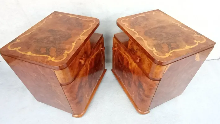 Pamono Art Deco Bedside Tables, 1940s, Set of 2 Online