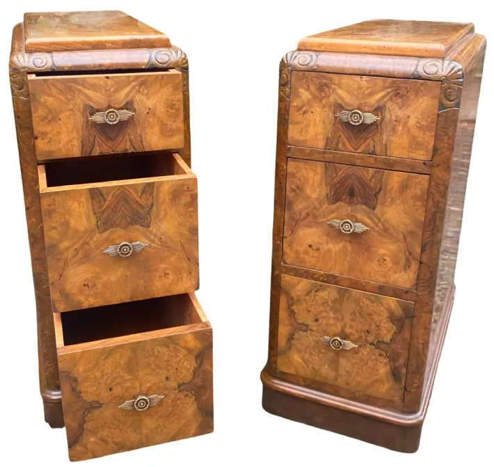 Pamono Art Deco Bedside Tables, 1920s, Set of 2 Sale