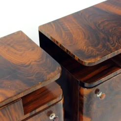 Pamono Art Deco Bedside Tables with Faux Wood Graining, Czechoslovakia, 1940s, Set of 2 Outlet