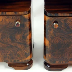 Pamono Art Deco Bedside Tables with Faux Wood Graining, Czechoslovakia, 1940s, Set of 2 Outlet