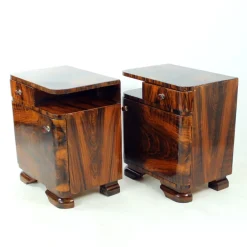 Pamono Art Deco Bedside Tables with Faux Wood Graining, Czechoslovakia, 1940s, Set of 2 Outlet