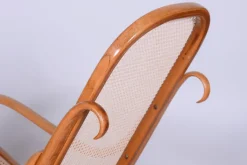Pamono Art Deco Beech Rocking Chair with Footrest attributed to Thonet, Czech, 1920s Best