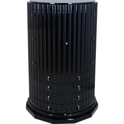 Pamono Art Deco Black Lacquer Half Moon Office Secretary, 1950s Hot