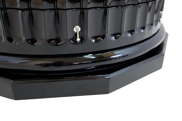 Pamono Art Deco Black Lacquer Half Moon Office Secretary, 1950s Hot