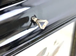 Pamono Art Deco Black Lacquer Secretaire with Etched Mirror Sale