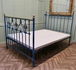 Pamono Art Deco Brass and Iron Painted Double Bed, 1900s Discount