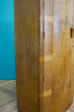 Pamono Art Deco British Burr Walnut Wardrobe, 1930s Discount