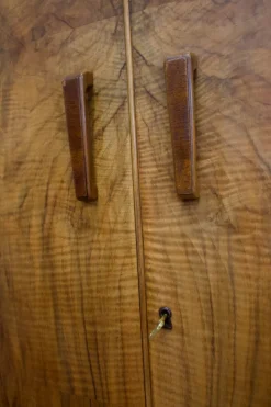 Pamono Art Deco British Burr Walnut Wardrobe, 1930s Discount