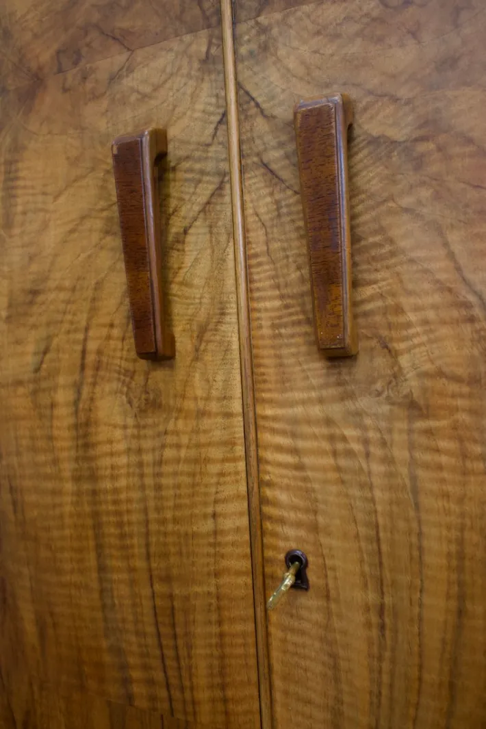 Pamono Art Deco British Burr Walnut Wardrobe, 1930s Discount