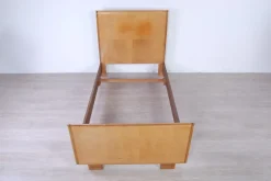 Pamono Art Deco Burl Single Bed Frame, 1930s New