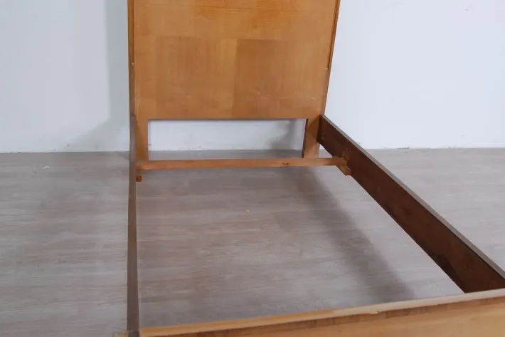 Pamono Art Deco Burl Single Bed Frame, 1930s New