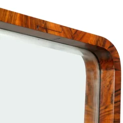 Pamono Art Deco Burl Walnut Sculptural Entry Cabinet by Osvaldo Borsani, 1930s