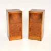 Pamono Art Deco Burr Walnut Bedside Cabinets, 1930s, Set of 2 Hot