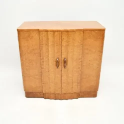 Pamono Art Deco Burr Walnut Cabinet from Harry and Lou Epstein, 1930s Clearance