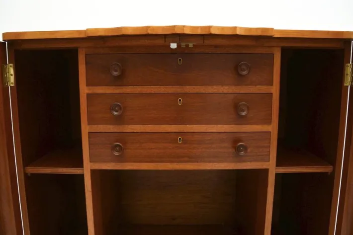 Pamono Art Deco Burr Walnut Cabinet from Harry and Lou Epstein, 1930s Clearance