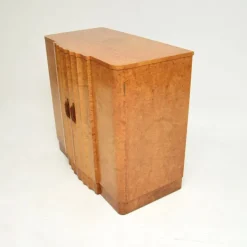 Pamono Art Deco Burr Walnut Cabinet from Harry and Lou Epstein, 1930s Clearance