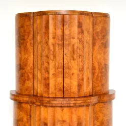 Pamono Art Deco Burr Walnut Cocktail Cabinet from Epstein, 1930s Outlet
