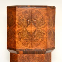 Pamono Art Deco Burr Walnut Cocktail Cabinet, 1930s Sale