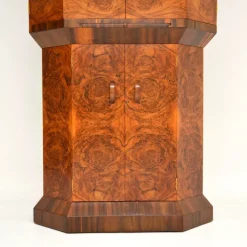 Pamono Art Deco Burr Walnut Cocktail Cabinet, 1930s Sale