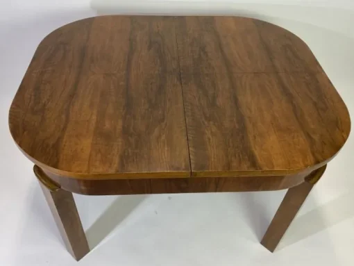 Pamono Art Deco Burr Walnut Dining Table, 1930s Discount