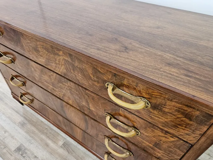 Pamono Art Deco Chest of Drawers in Walnut Burl, 1940 Outlet