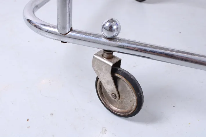Pamono Art Deco Chrome and Glass Trolley Cart from Gispen, 1930s Outlet