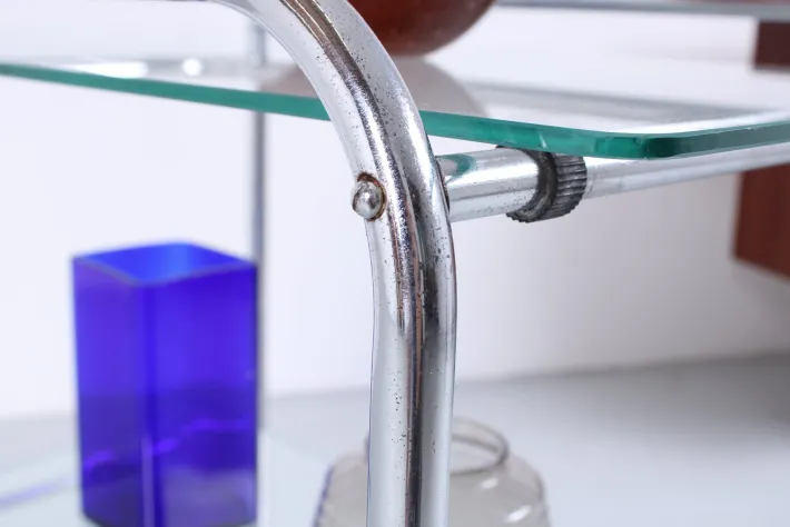 Pamono Art Deco Chrome and Glass Trolley Cart from Gispen, 1930s Outlet