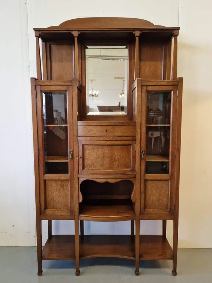 Pamono Art Deco Display Cabinet in Oak Sale