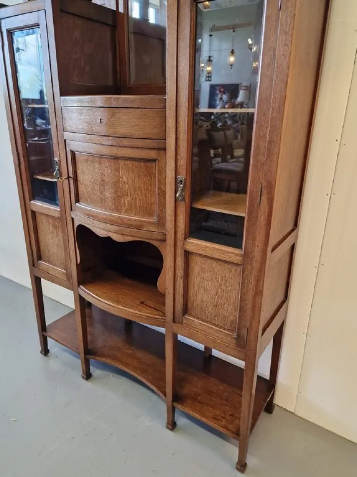 Pamono Art Deco Display Cabinet in Oak Sale