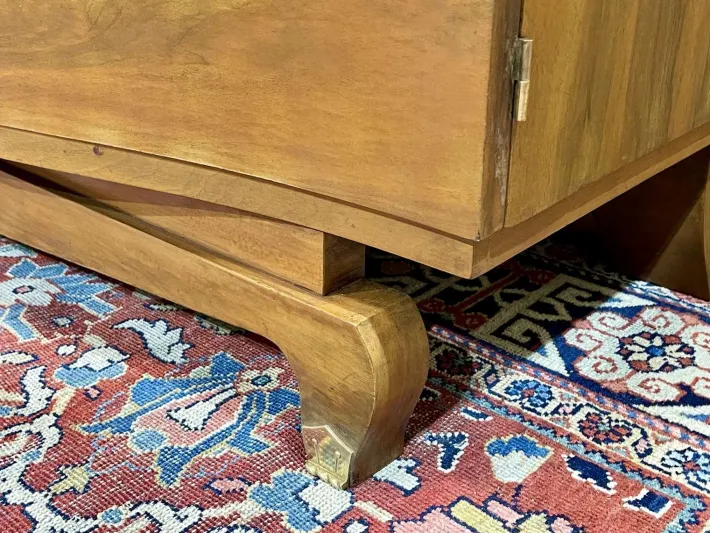 Pamono Art Deco 3-Door Wardrobe in Walnut, 1930s Hot