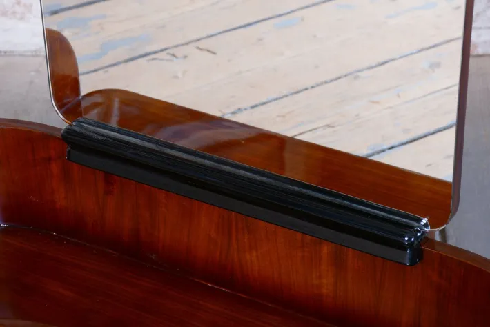 Pamono Art Deco Dressing Mirror in Walnut attributed to Halabala for Up Zavody, Czech, 1930s Hot