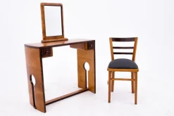 Pamono Art Deco Dressing Table & Chair Set, Poland, 1940s, Set of 2 Sale