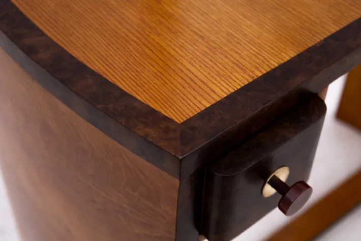 Pamono Art Deco Dressing Table & Chair Set, Poland, 1940s, Set of 2 Sale