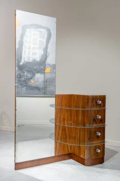 Pamono Art Deco Dressing Table in Zebrawood, 1925 Hot