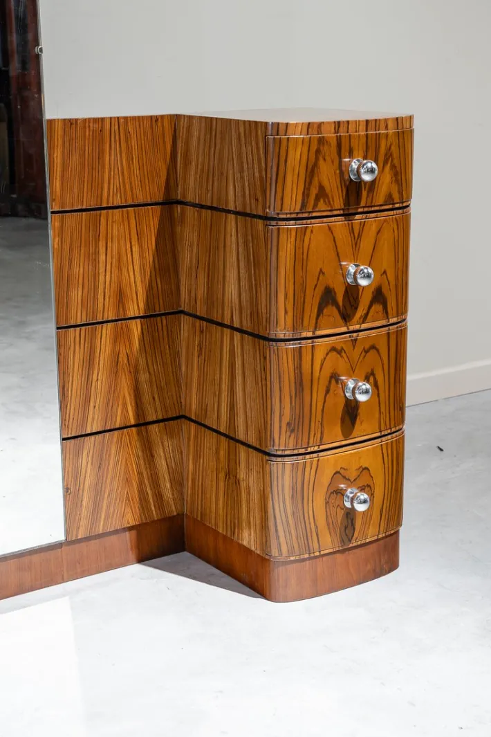 Pamono Art Deco Dressing Table in Zebrawood, 1925 Hot
