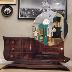 Pamono Art Deco Dressing Table in Mahogany, France, 1930s Clearance