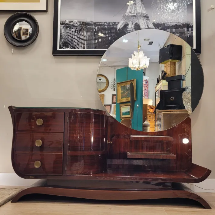 Pamono Art Deco Dressing Table in Mahogany, France, 1930s Clearance