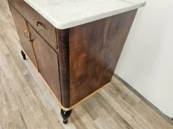 Pamono Art Deco Dressing Table in Mahogany Burl with White Marble Top, 1950 Discount