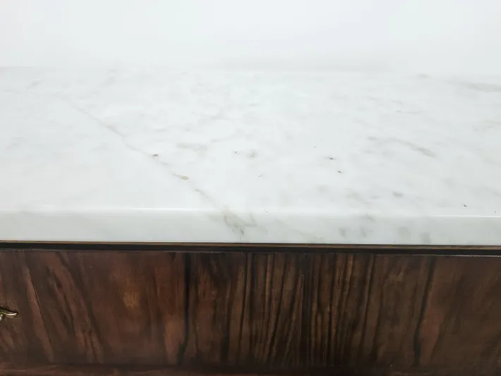 Pamono Art Deco Dressing Table in Mahogany Burl with White Marble Top, 1950 Discount