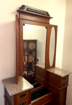 Pamono Art Deco Dressing Table with Mirror and Drawers, 1920s Discount