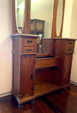 Pamono Art Deco Dressing Table with Mirror and Drawers, 1920s Discount